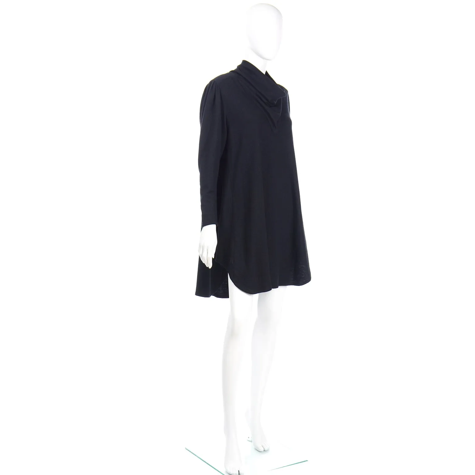 1980s Issey Miyake Vintage Black Tent Dress or Tunic