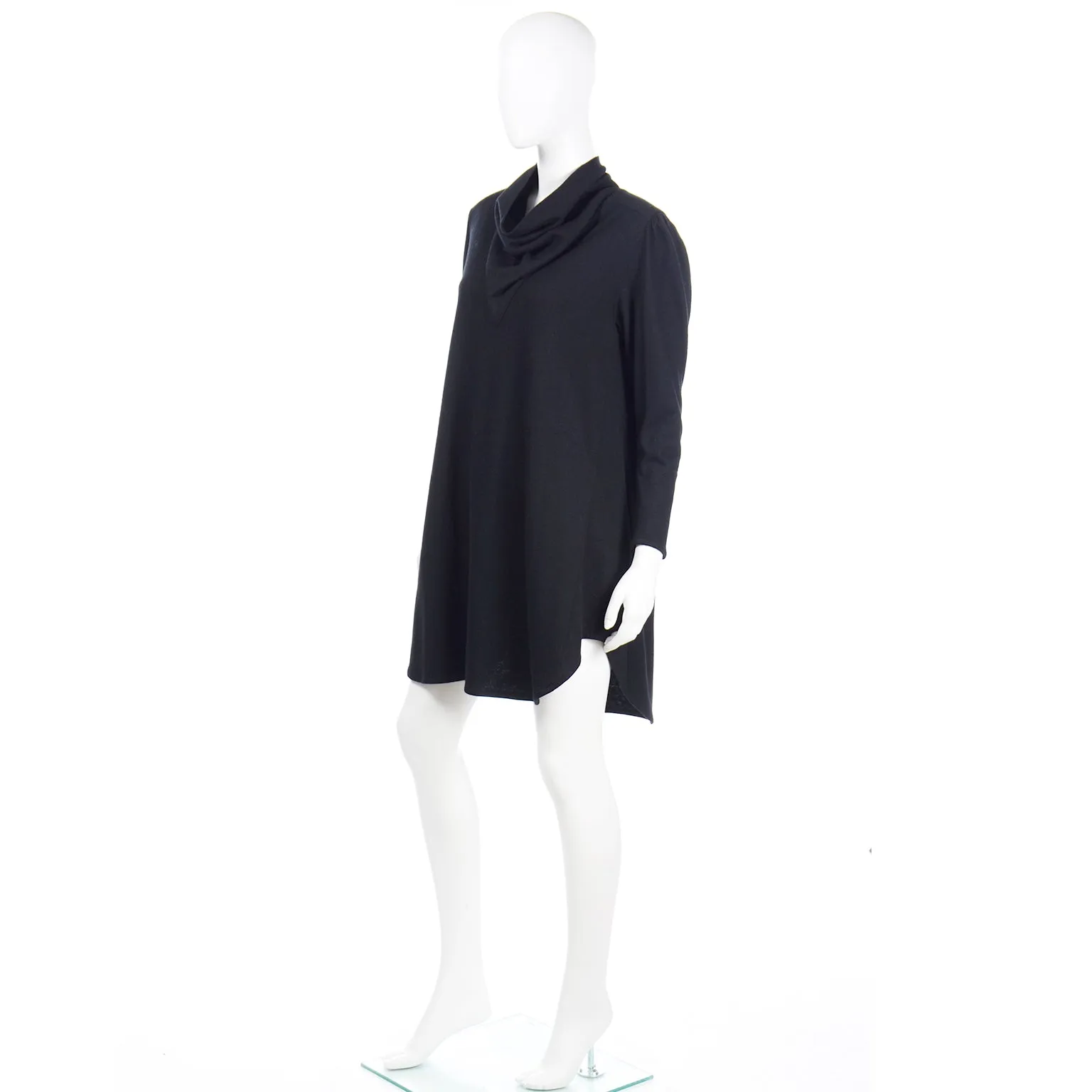 1980s Issey Miyake Vintage Black Tent Dress or Tunic