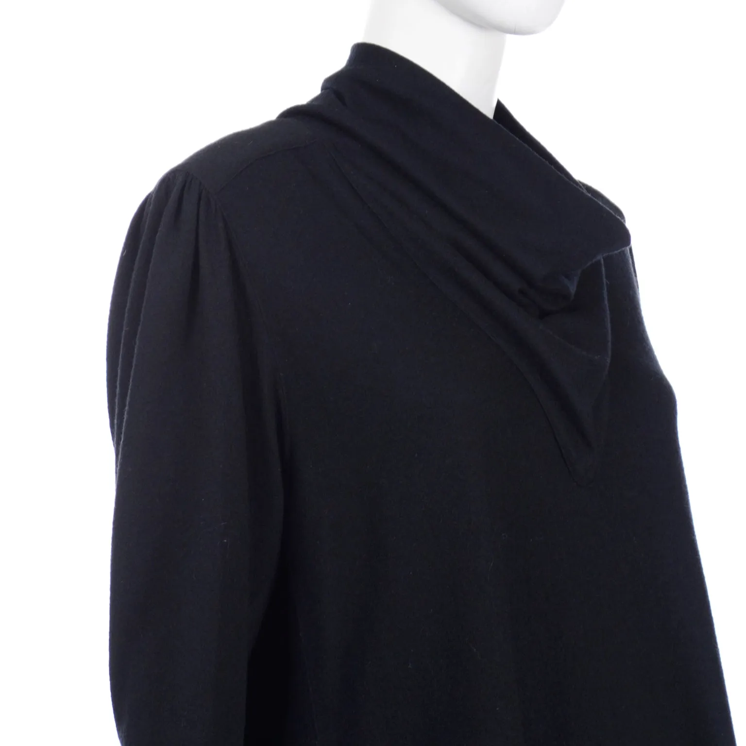 1980s Issey Miyake Vintage Black Tent Dress or Tunic