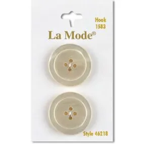 1" White Buttons | LaMode