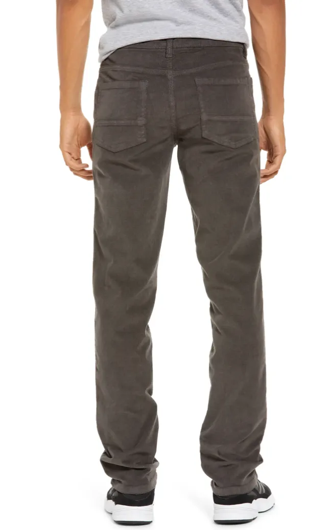 21 Wale Stretch Corduroy, Charcoal