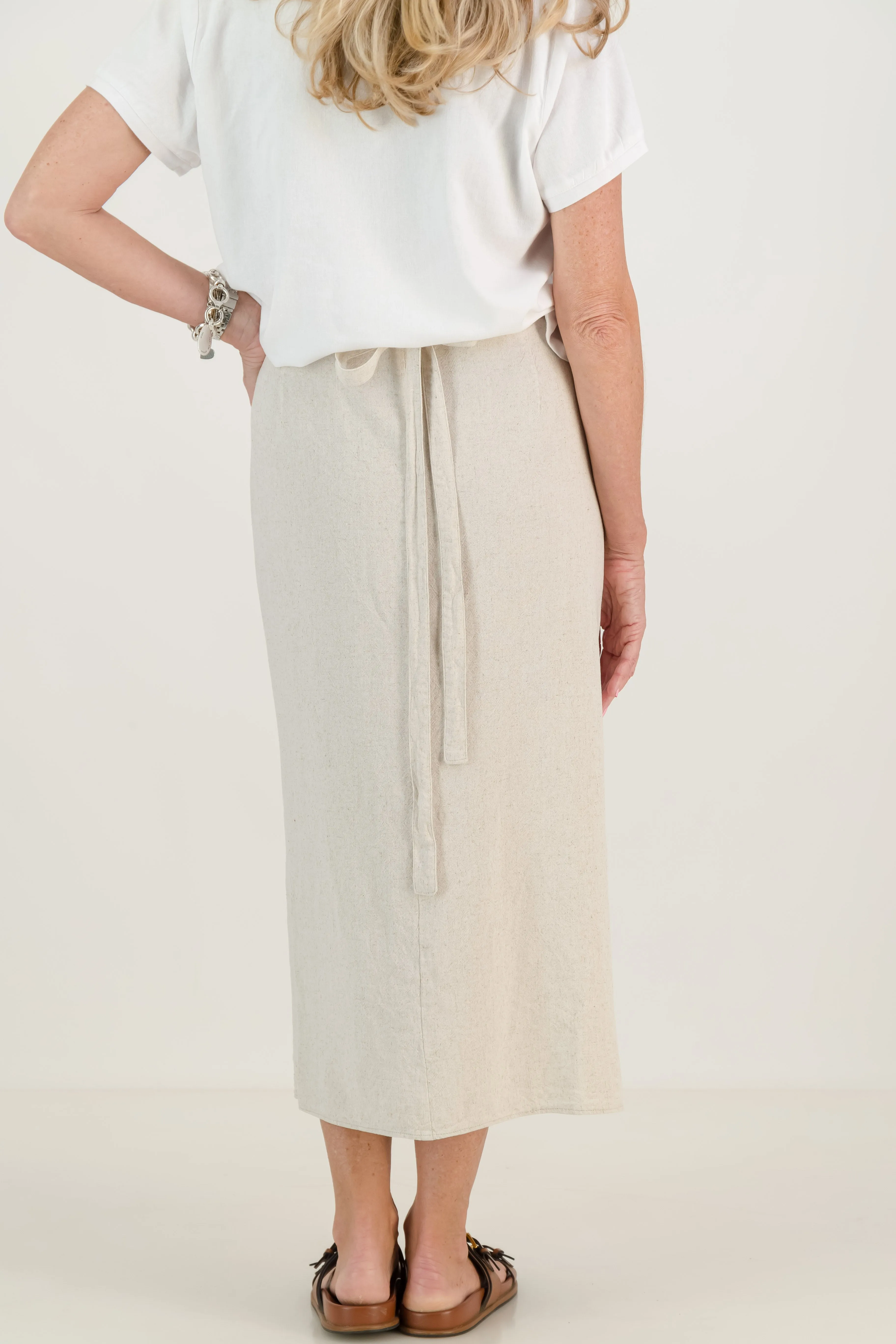 Bella Linen Wrap Skirt