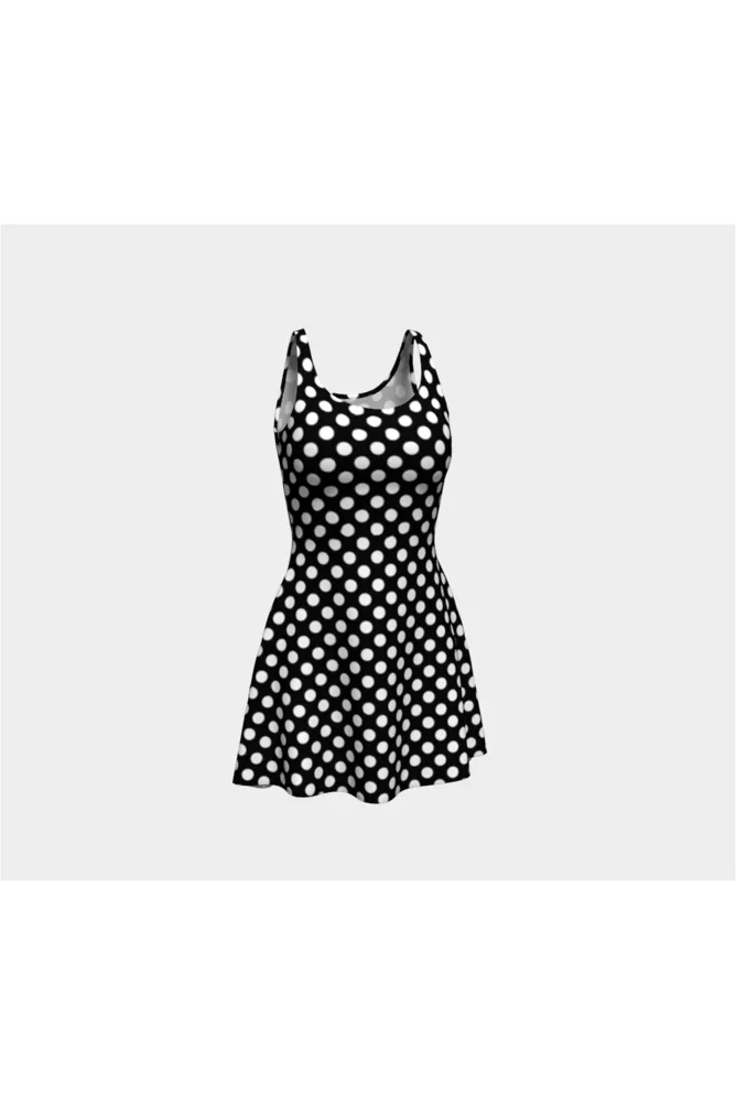 Black & White Polkadot Flare Dress