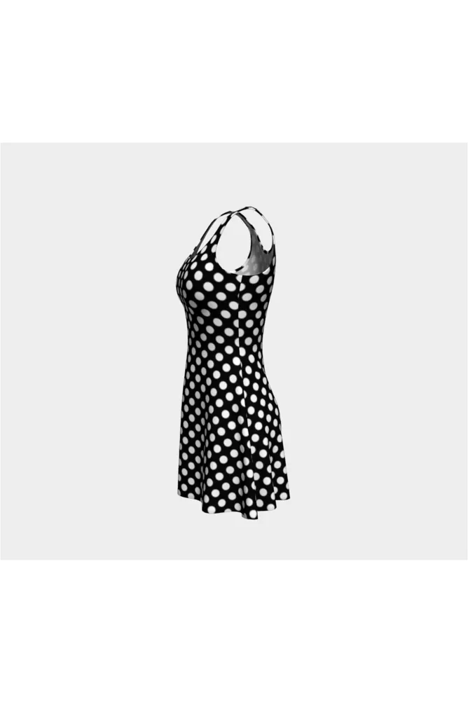 Black & White Polkadot Flare Dress