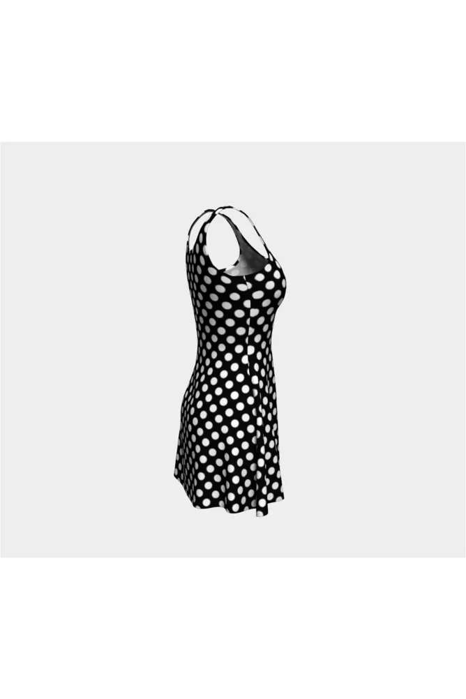 Black & White Polkadot Flare Dress