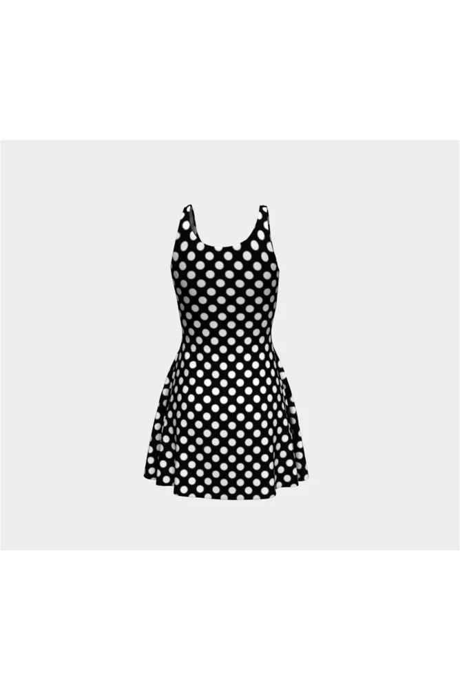 Black & White Polkadot Flare Dress