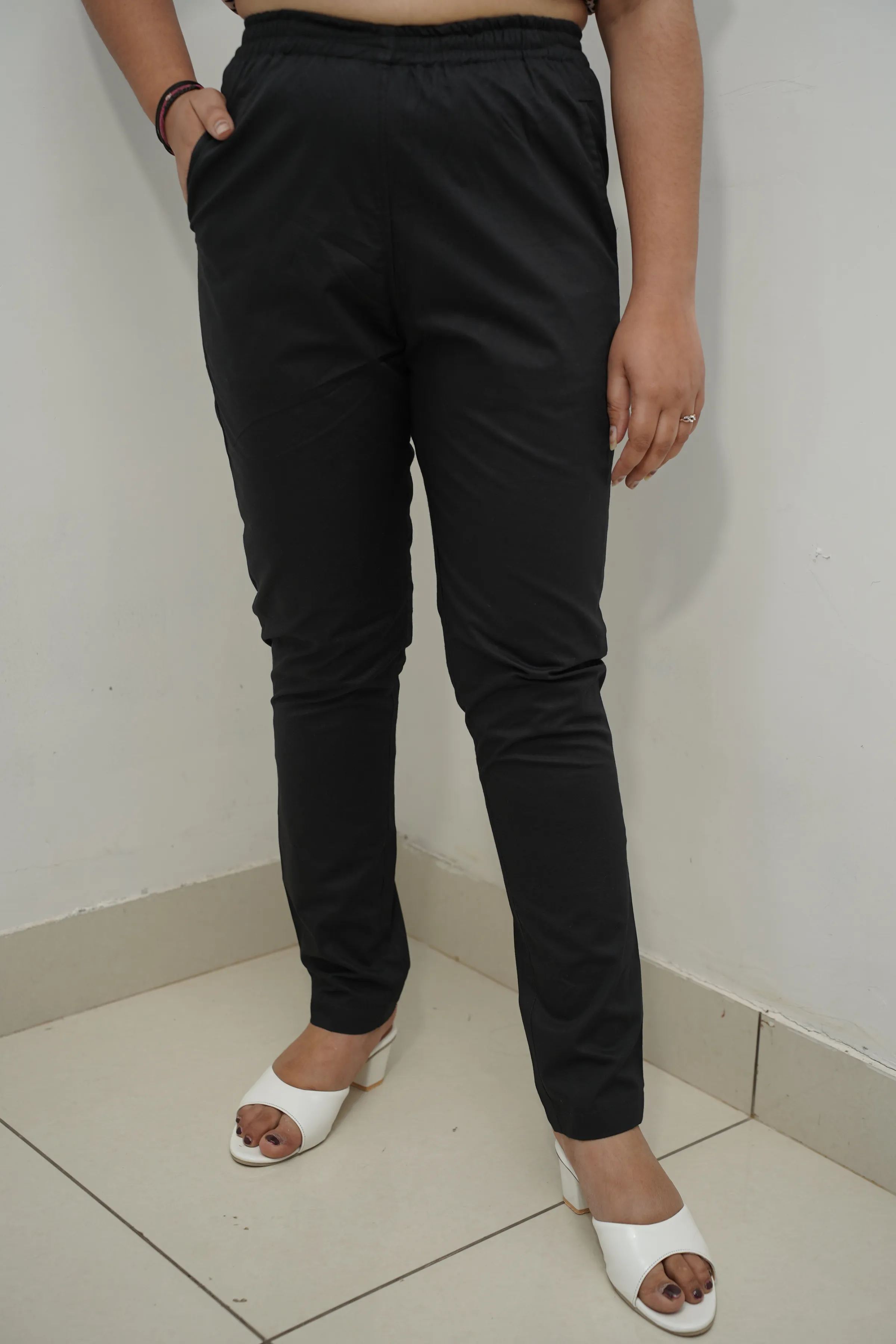 Black Cotton Kurti Pant