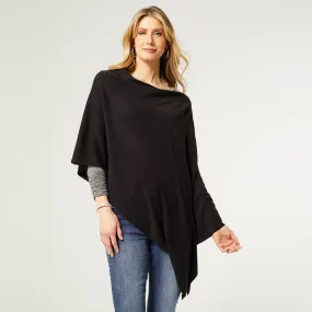 Black Lightweight Poncho One Size