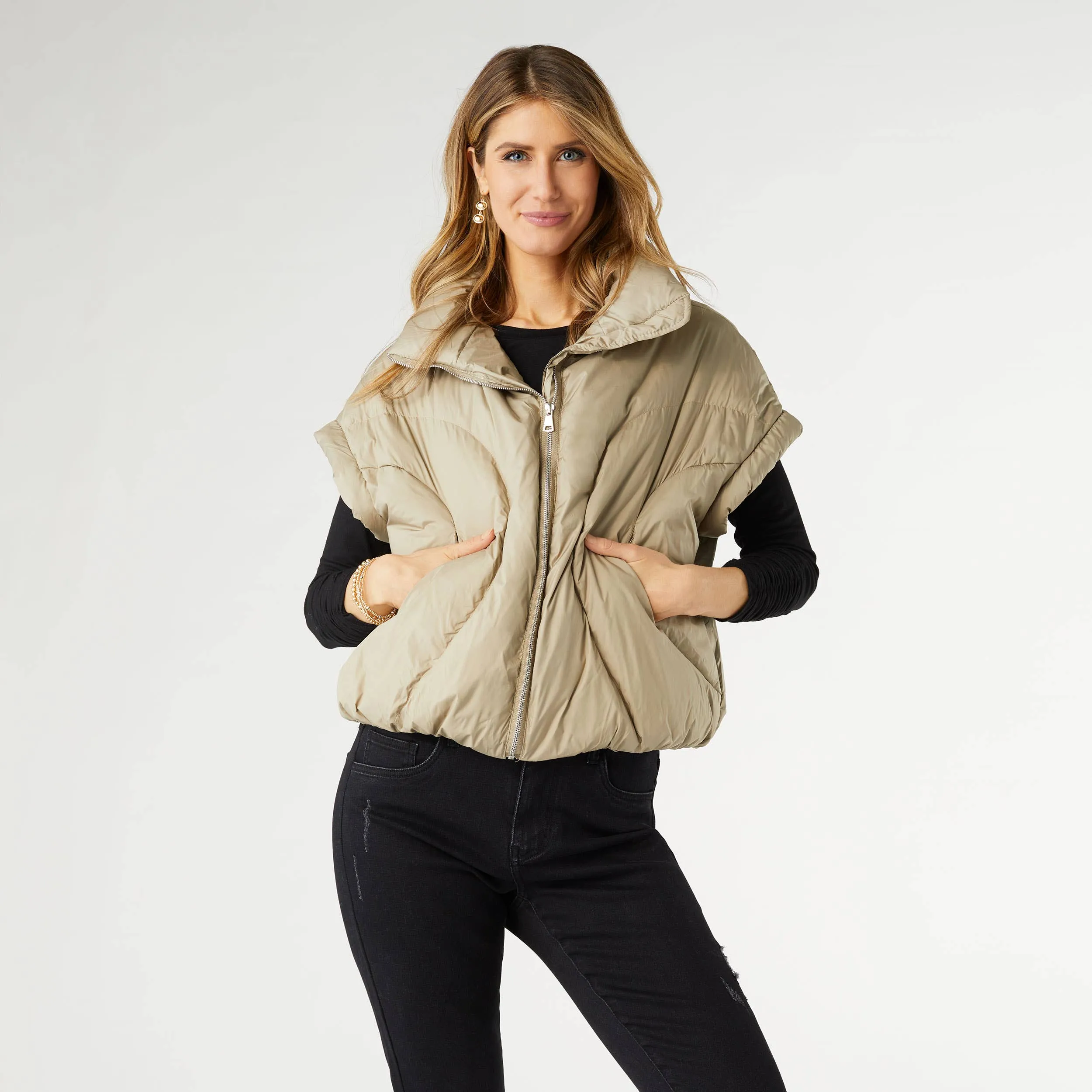 Brooke Cropped Puffer Vest