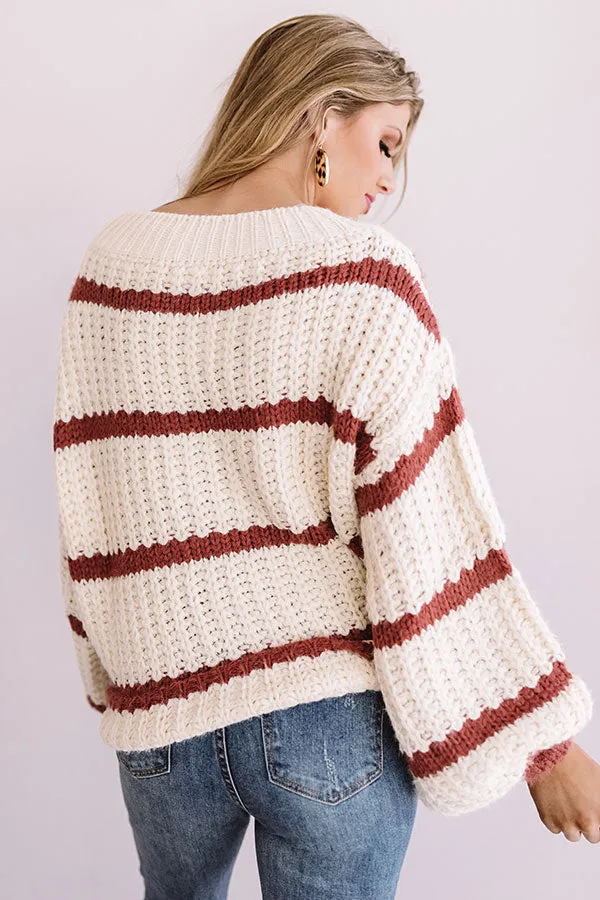 Bubbly And Bonfires Knit Sweater in Dusty Rose