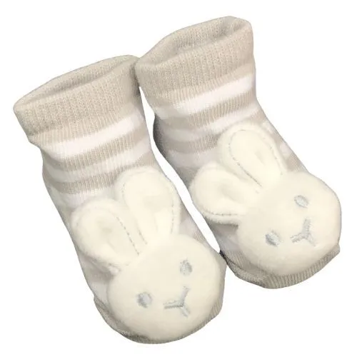 Bunny Socks with Rattles - Assorted Colours