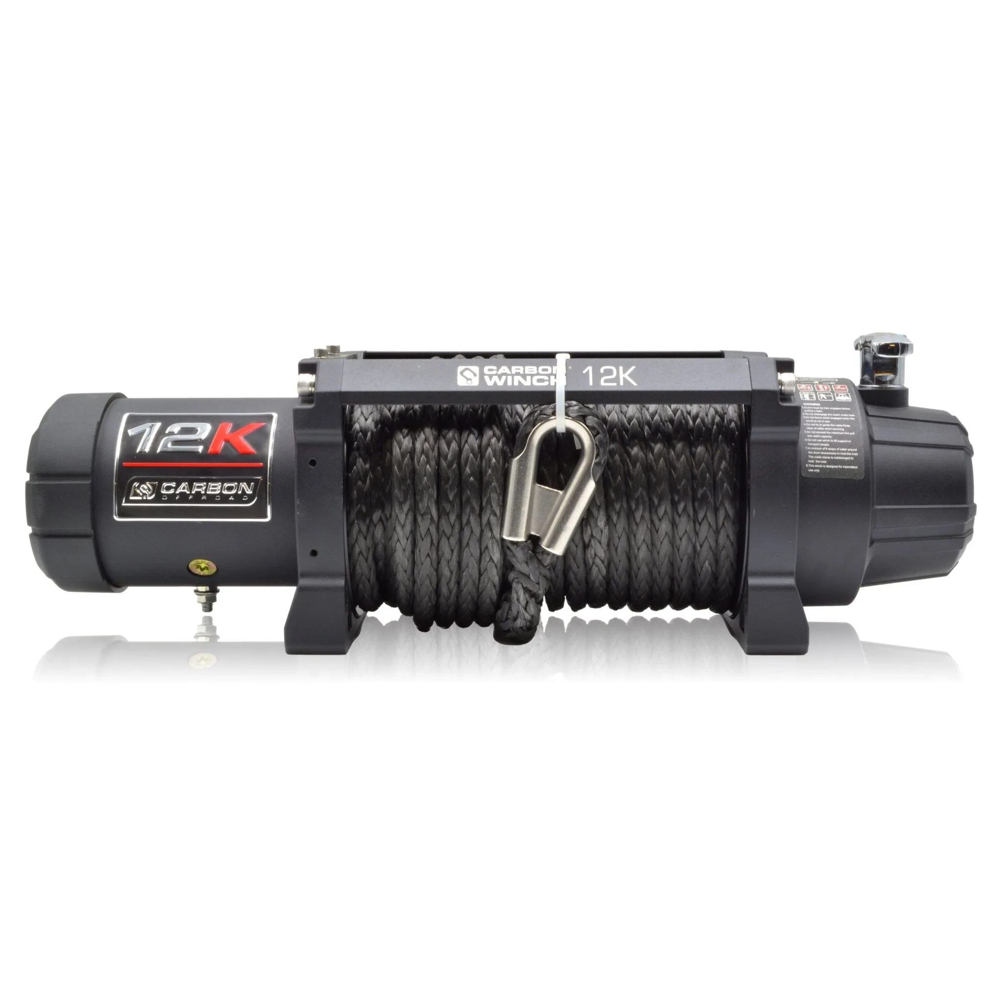 Carbon 12K - 12000lb Winch and Black Hook Installers Combo Deal