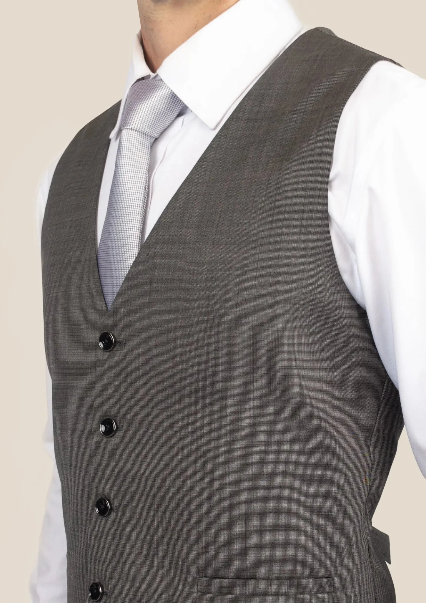 Carbon Grey Pindot Vest