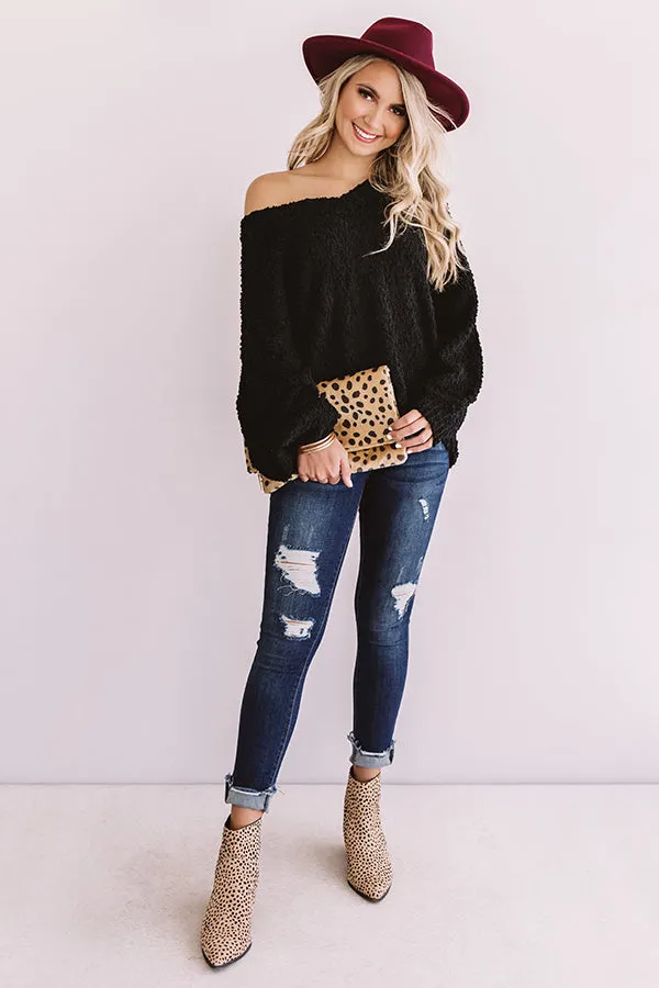 Casual Cuddles Sweater In Black