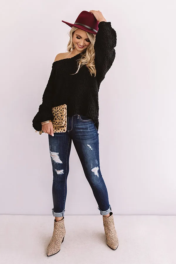 Casual Cuddles Sweater In Black