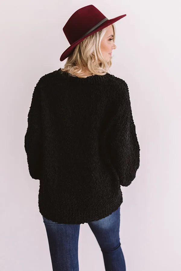 Casual Cuddles Sweater In Black