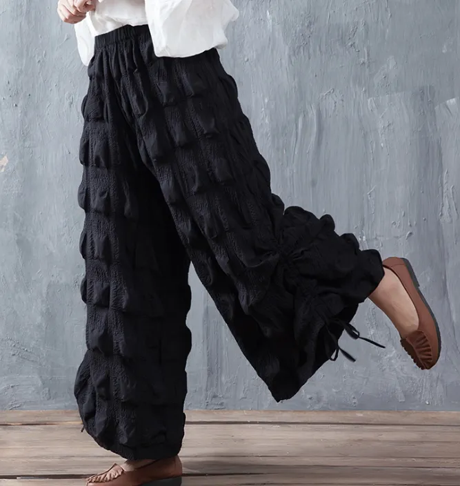 Casual  Women Casual Cotton Wide Leg Pants SJ981106