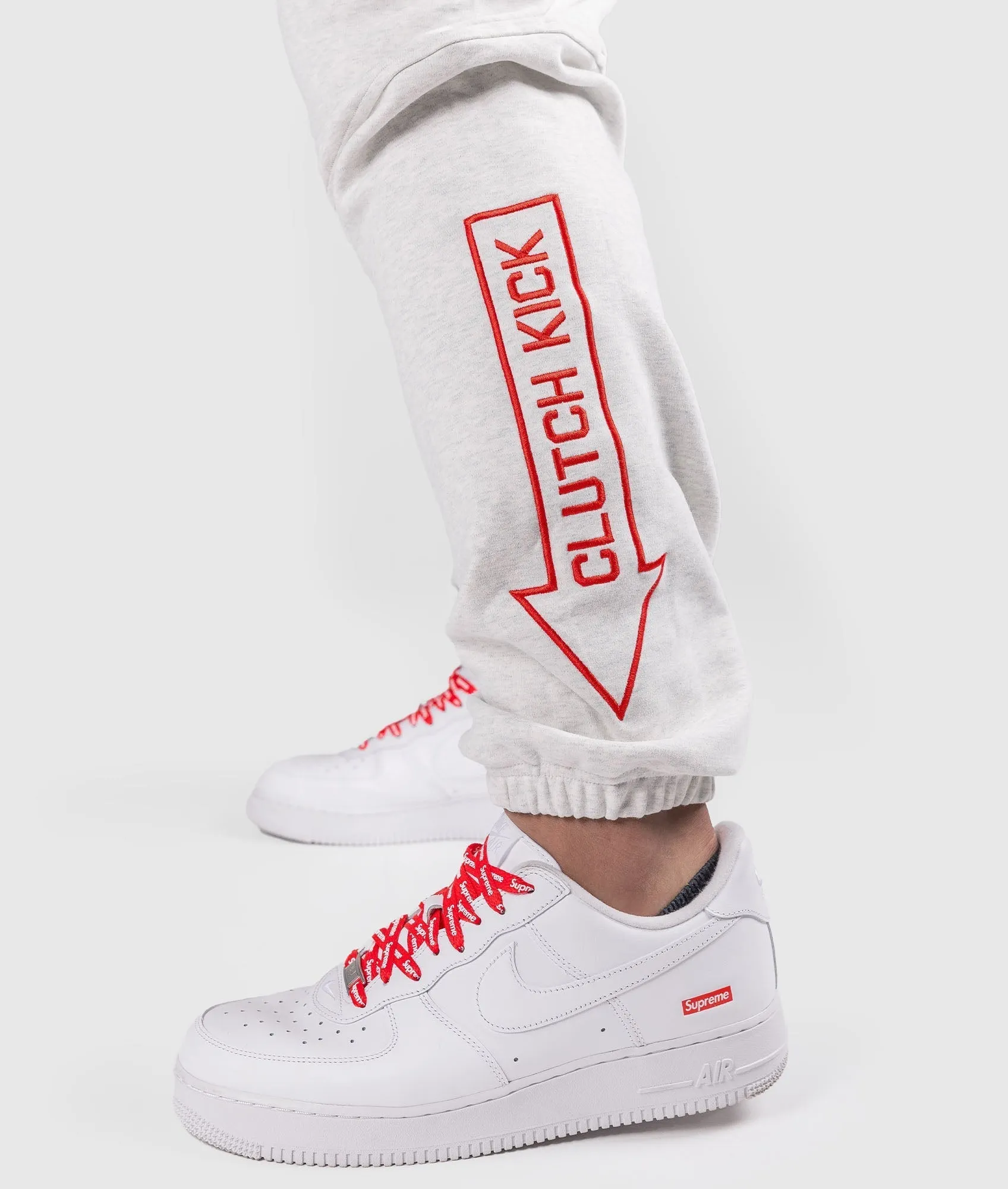 Clutch Kick P1 Fleece Track Pants - White