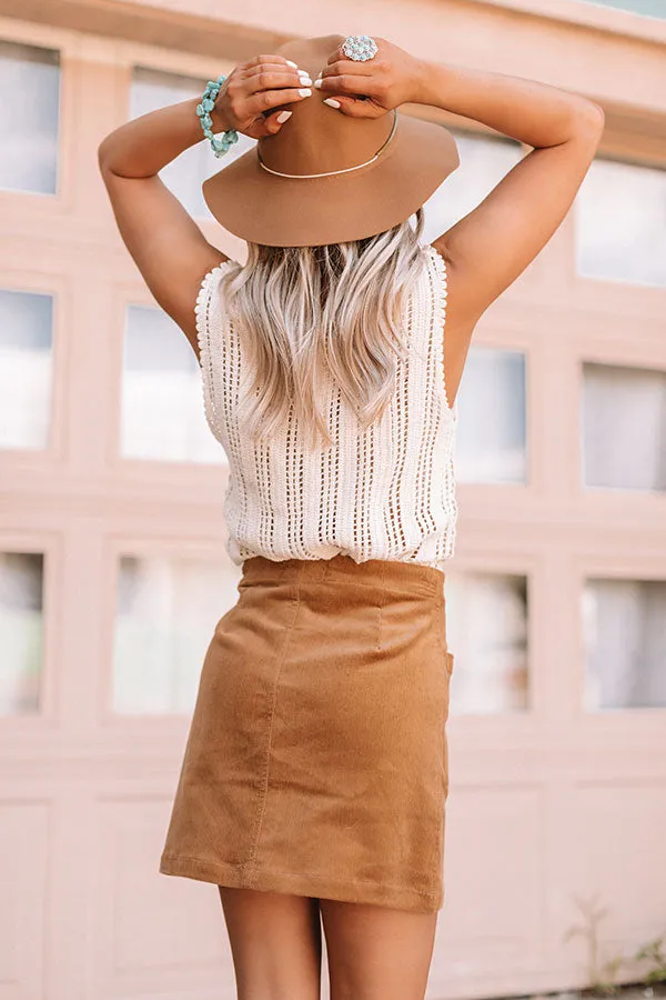 Concert Nights Knit Tank In Cream