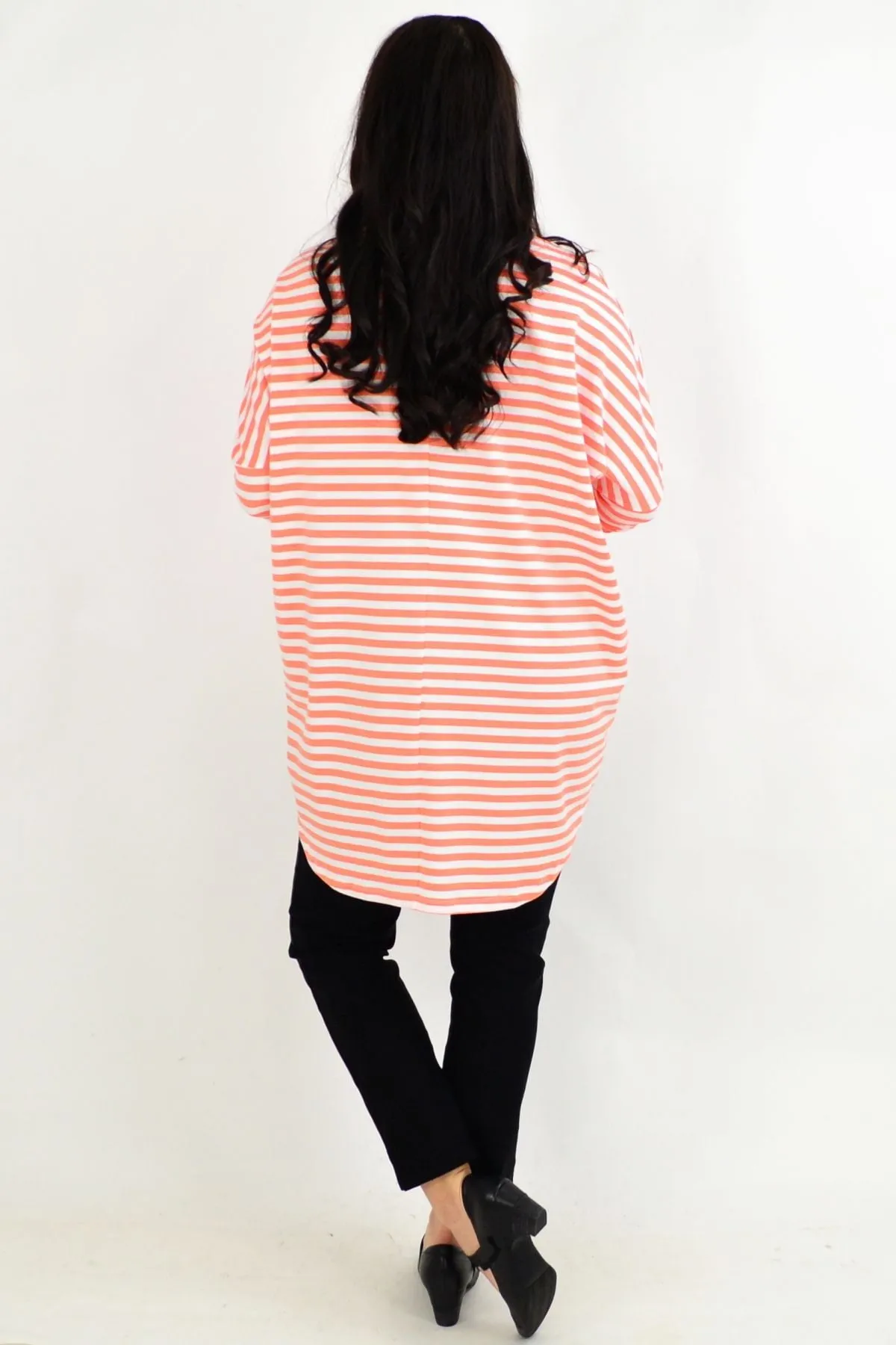 Coral Swing Stripe Tunic Top by Cordelia St