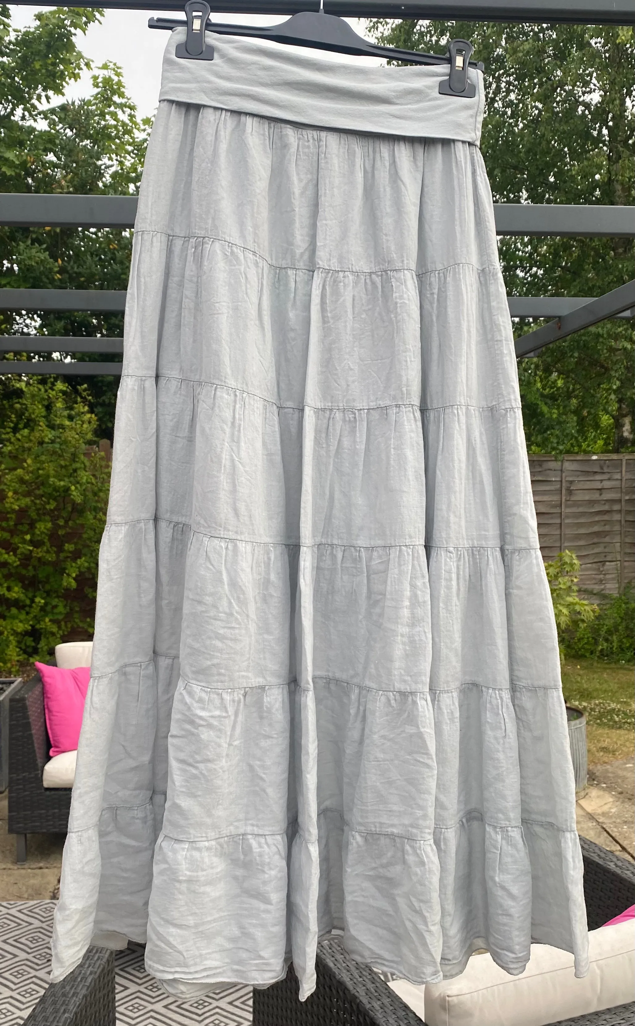 Cotton Tiered Maxi Skirt - 4 Colour Choices