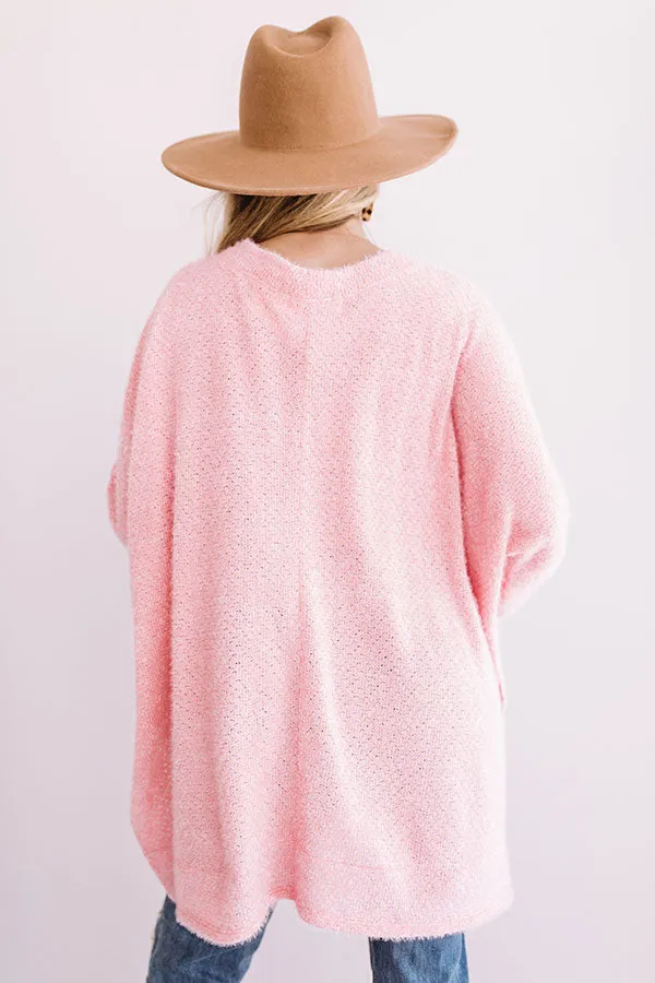 Covered In Cozy Shift Tunic In Pink