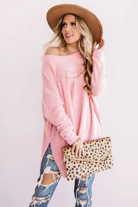 Covered In Cozy Shift Tunic In Pink