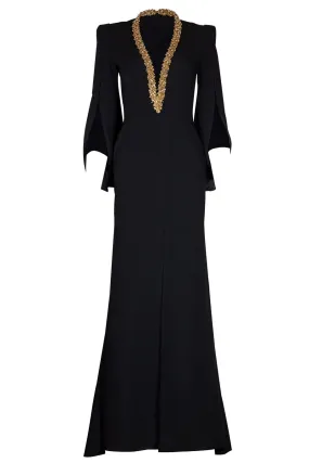 Cozumel Embelished Cape Gown