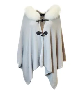 Doriani Rabbit Fur & Cashmere Cape. Size M