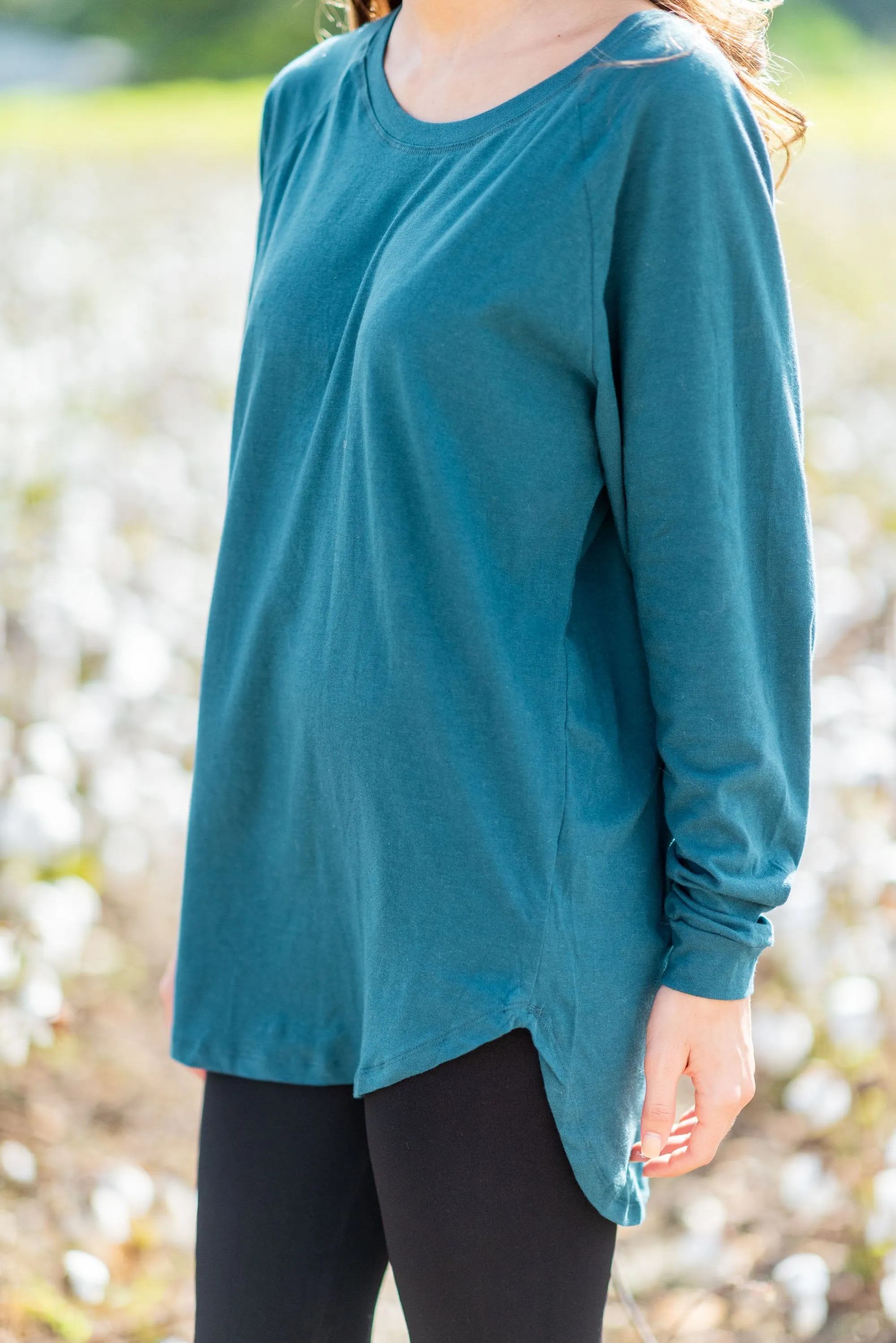 Easy Like Sunday Dark Teal Blue Tunic