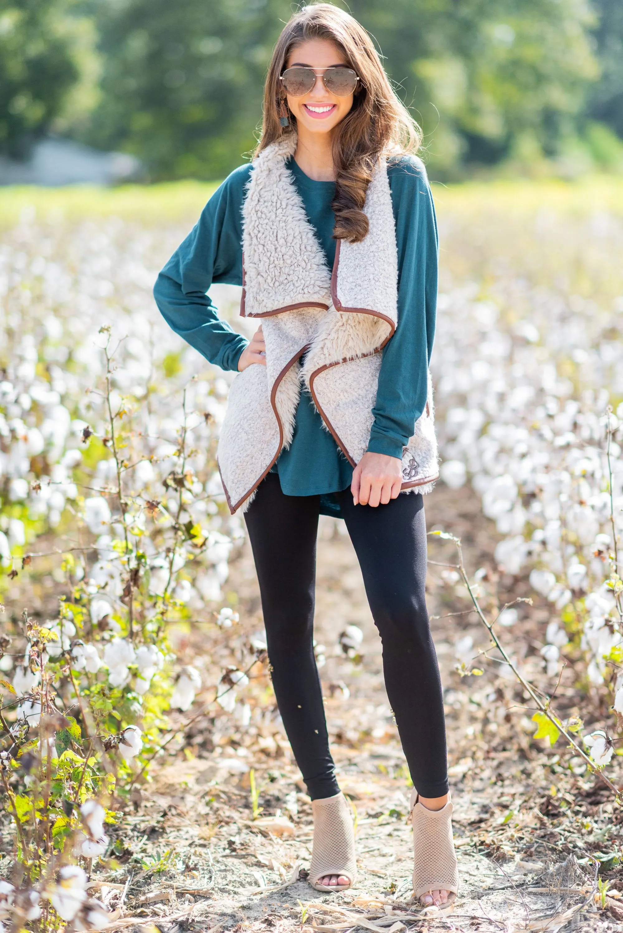 Easy Like Sunday Dark Teal Blue Tunic