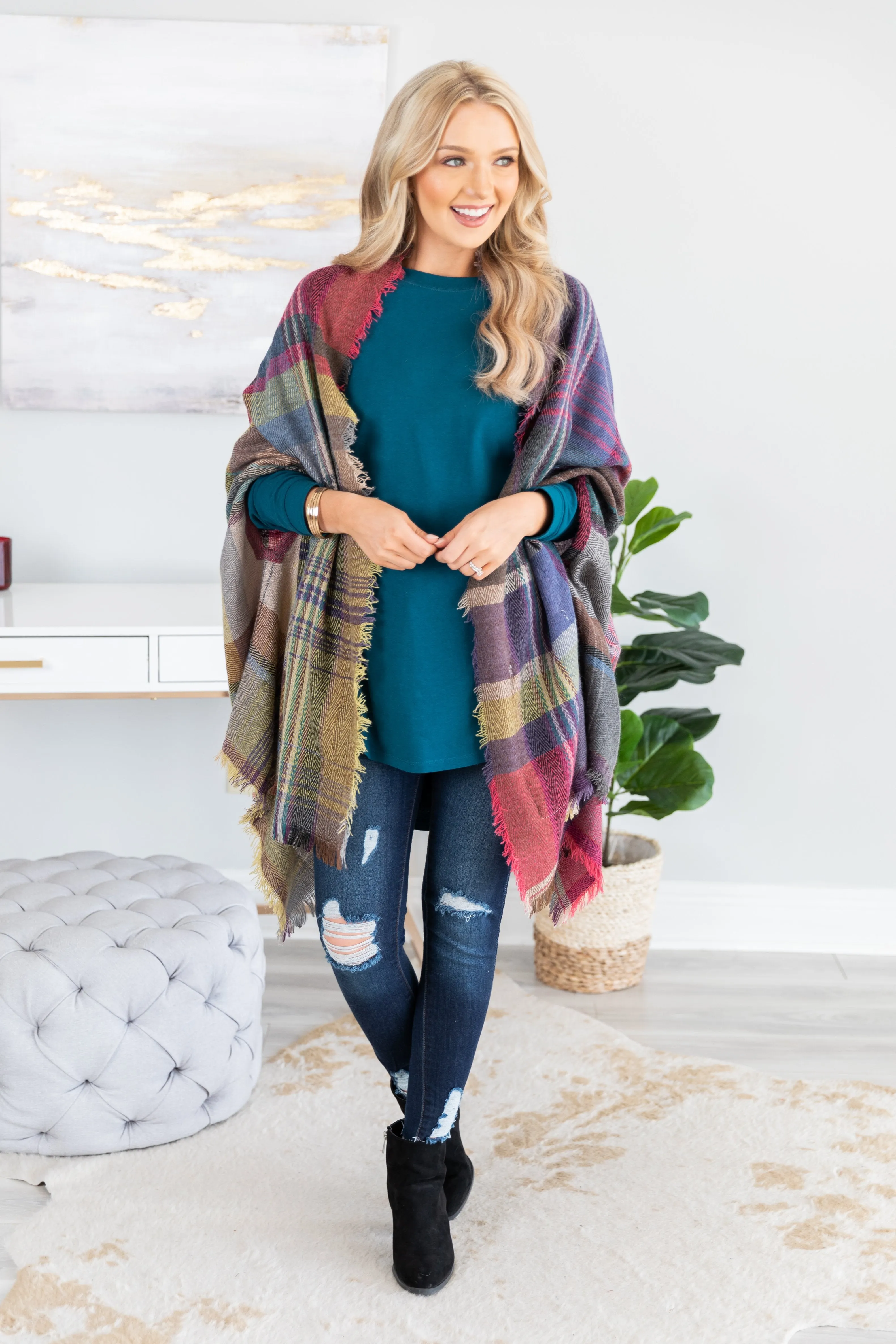 Easy Like Sunday Dark Teal Blue Tunic