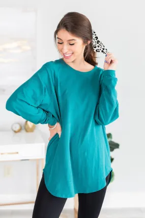 Easy Like Sunday Emerald Green Tunic