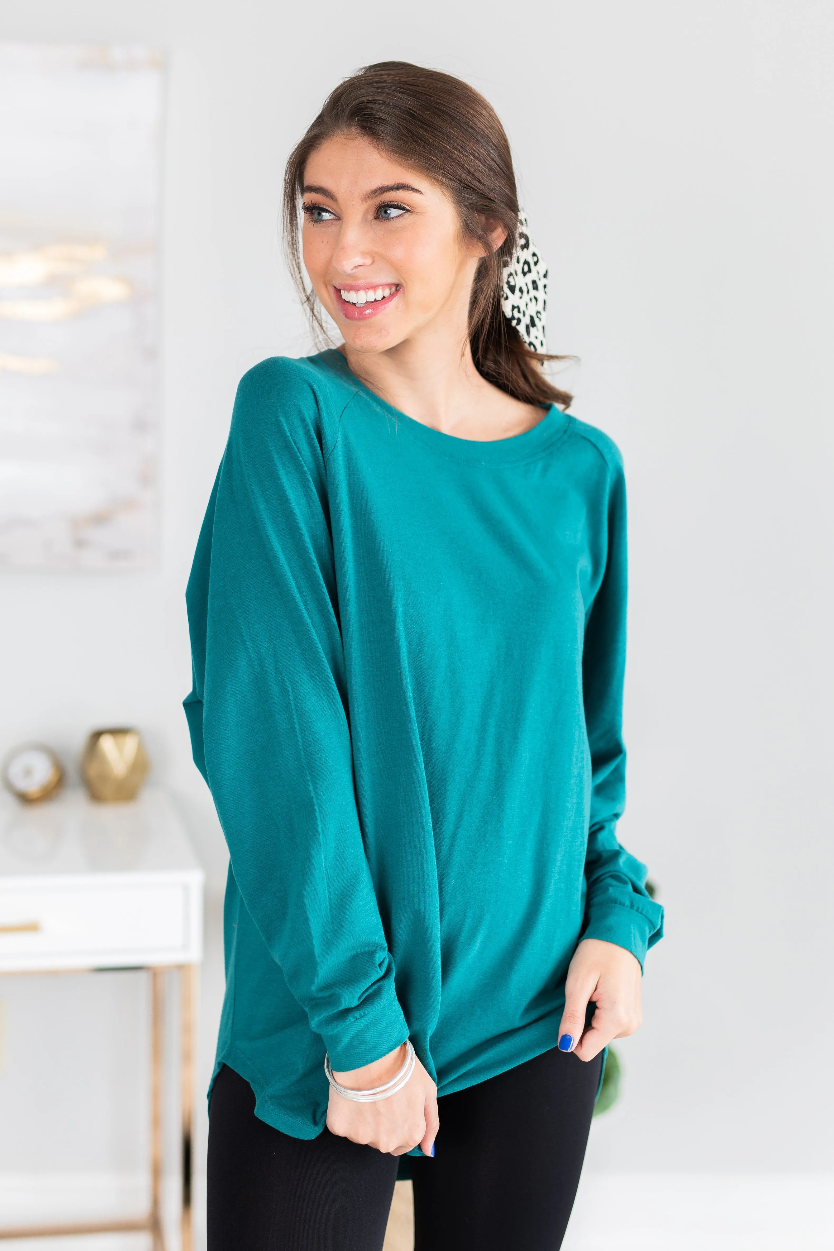 Easy Like Sunday Emerald Green Tunic