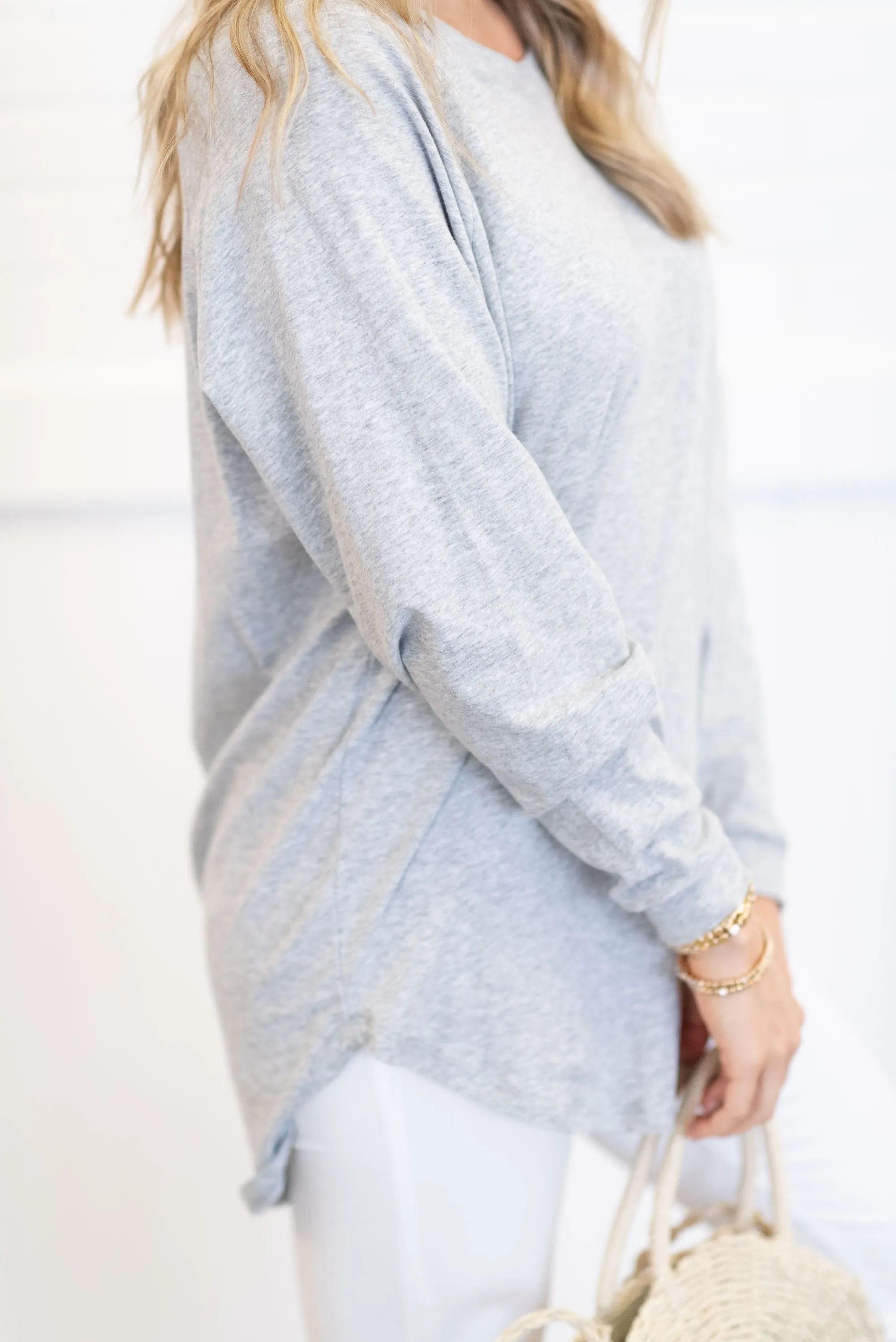 Easy Like Sunday Heather Gray Tunic