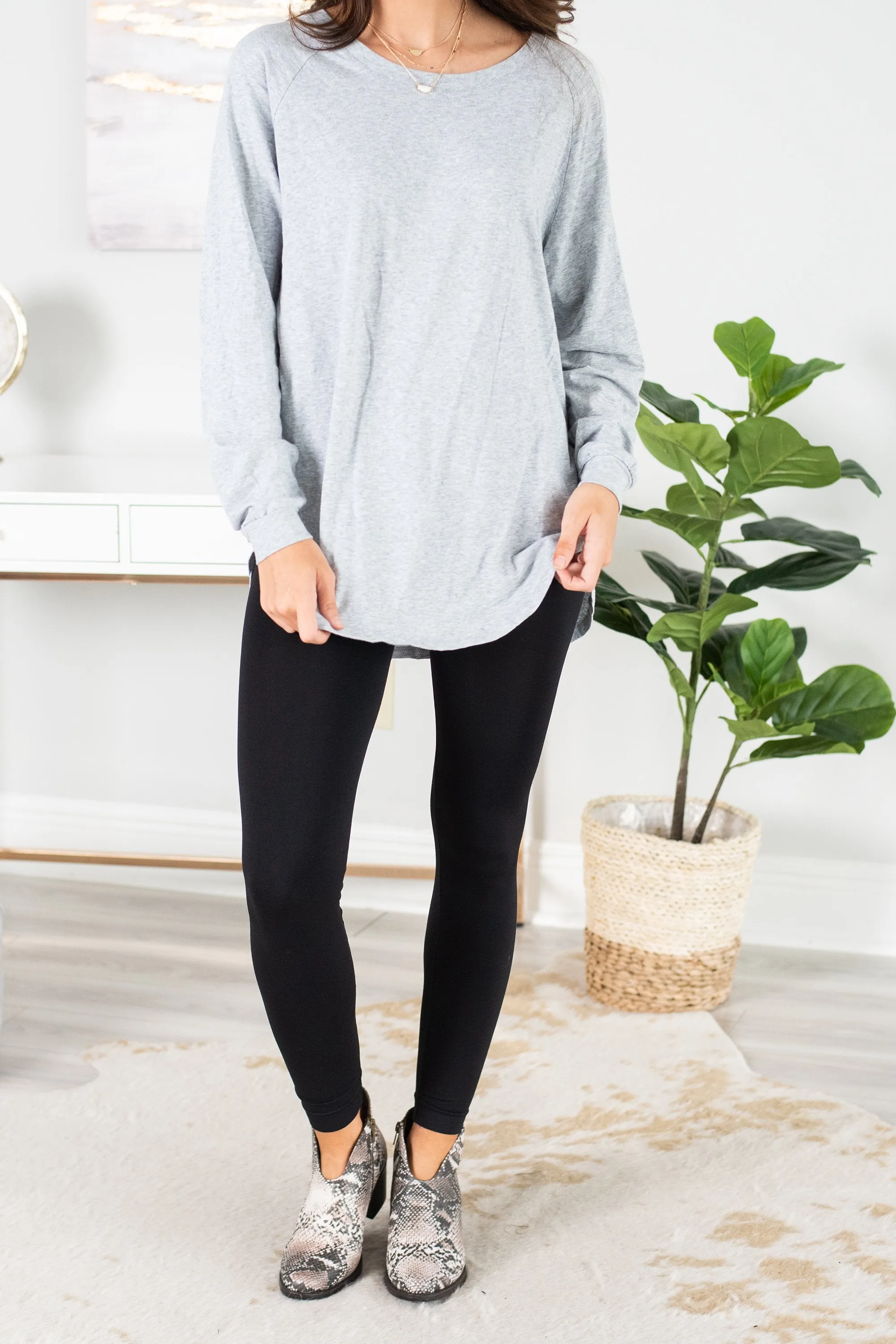 Easy Like Sunday Heather Gray Tunic