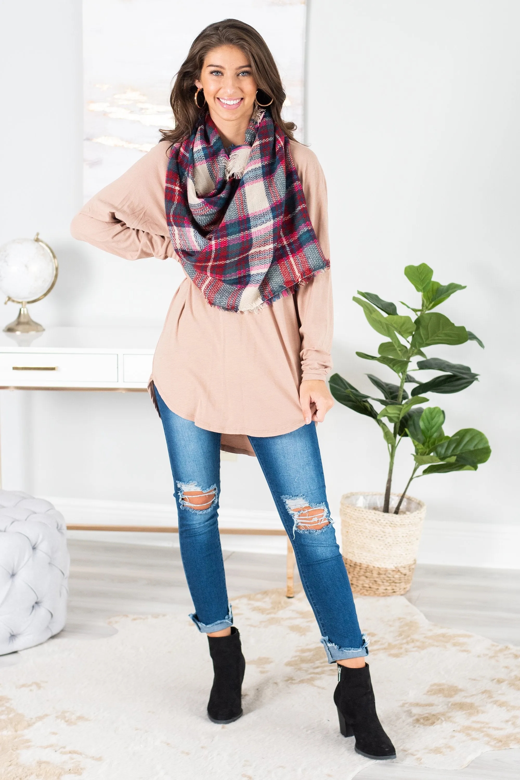 Easy Like Sunday Warm Taupe Brown Tunic