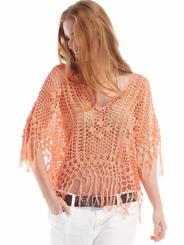 Fringe Poncho Top