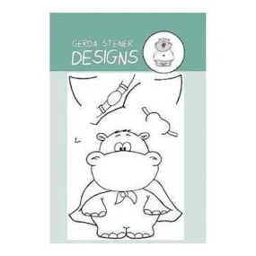 Gerda Steiner Designs Clear Stamps - 4X6 Inch - Hippo In Disguise*