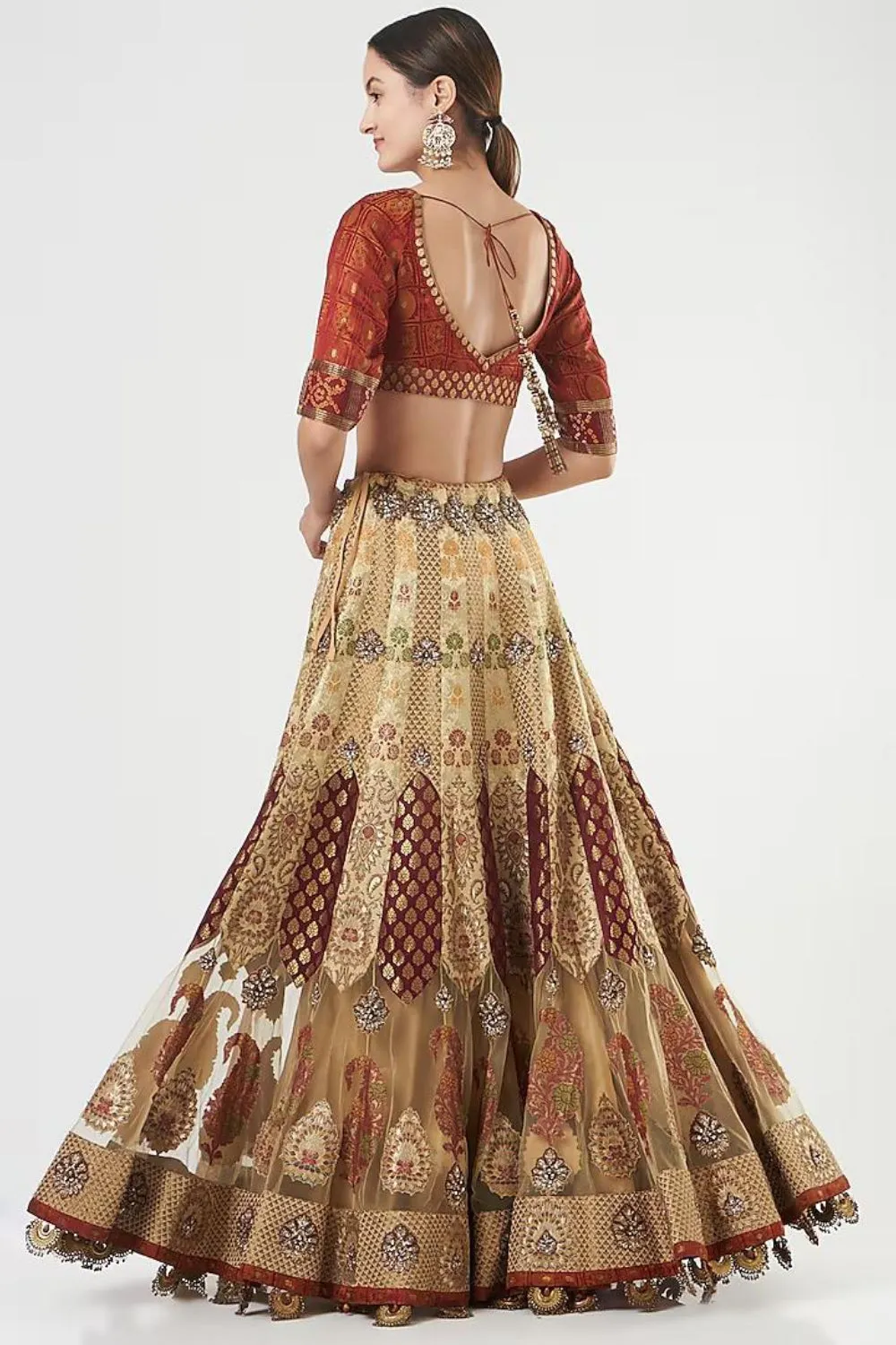 Gold Embroidered Lehenga Set