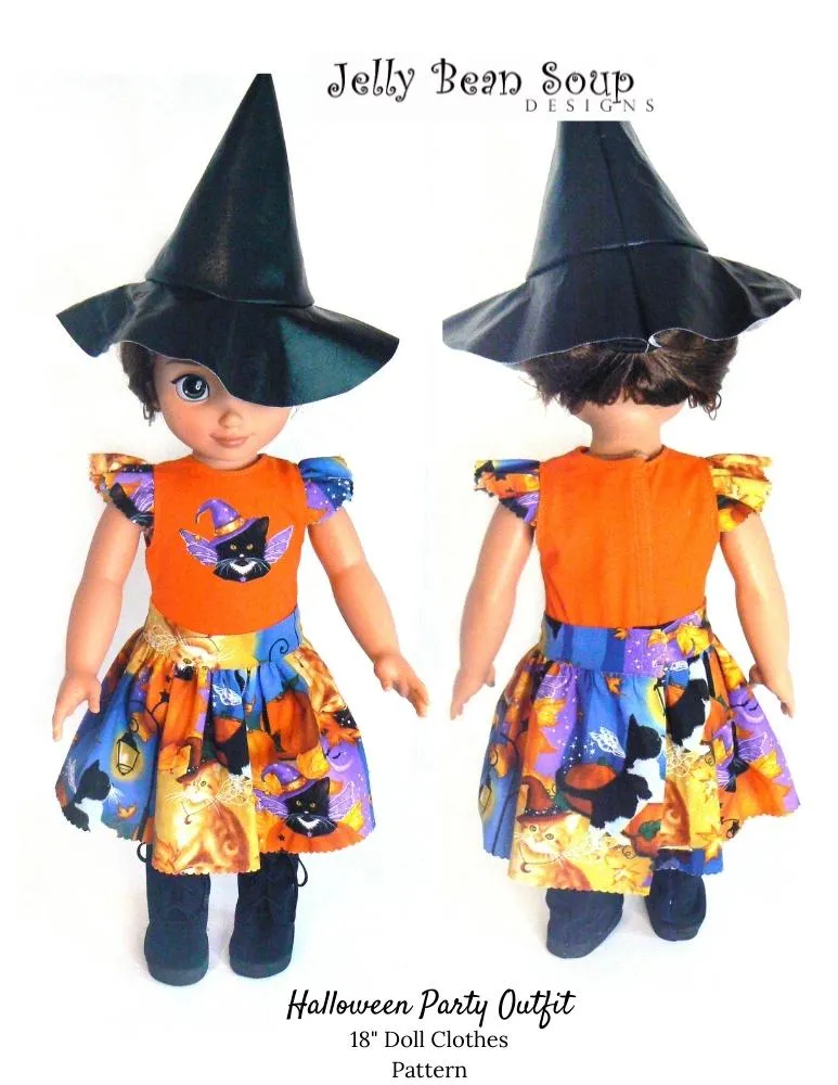 Halloween Party 18" Doll Clothes Pattern