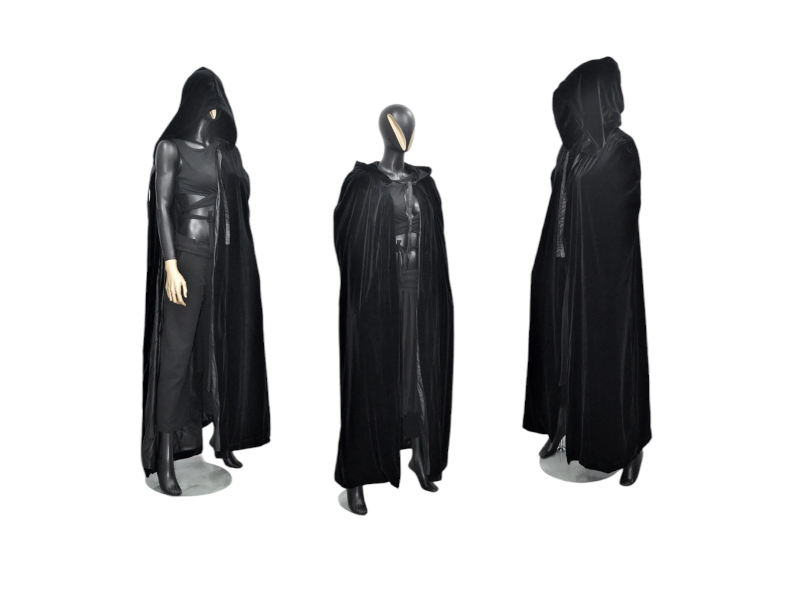 Halloween ! Punk Rave The Vampire's Wife The Crypt Crusader Velvet Cape with Satin Ties-BB940