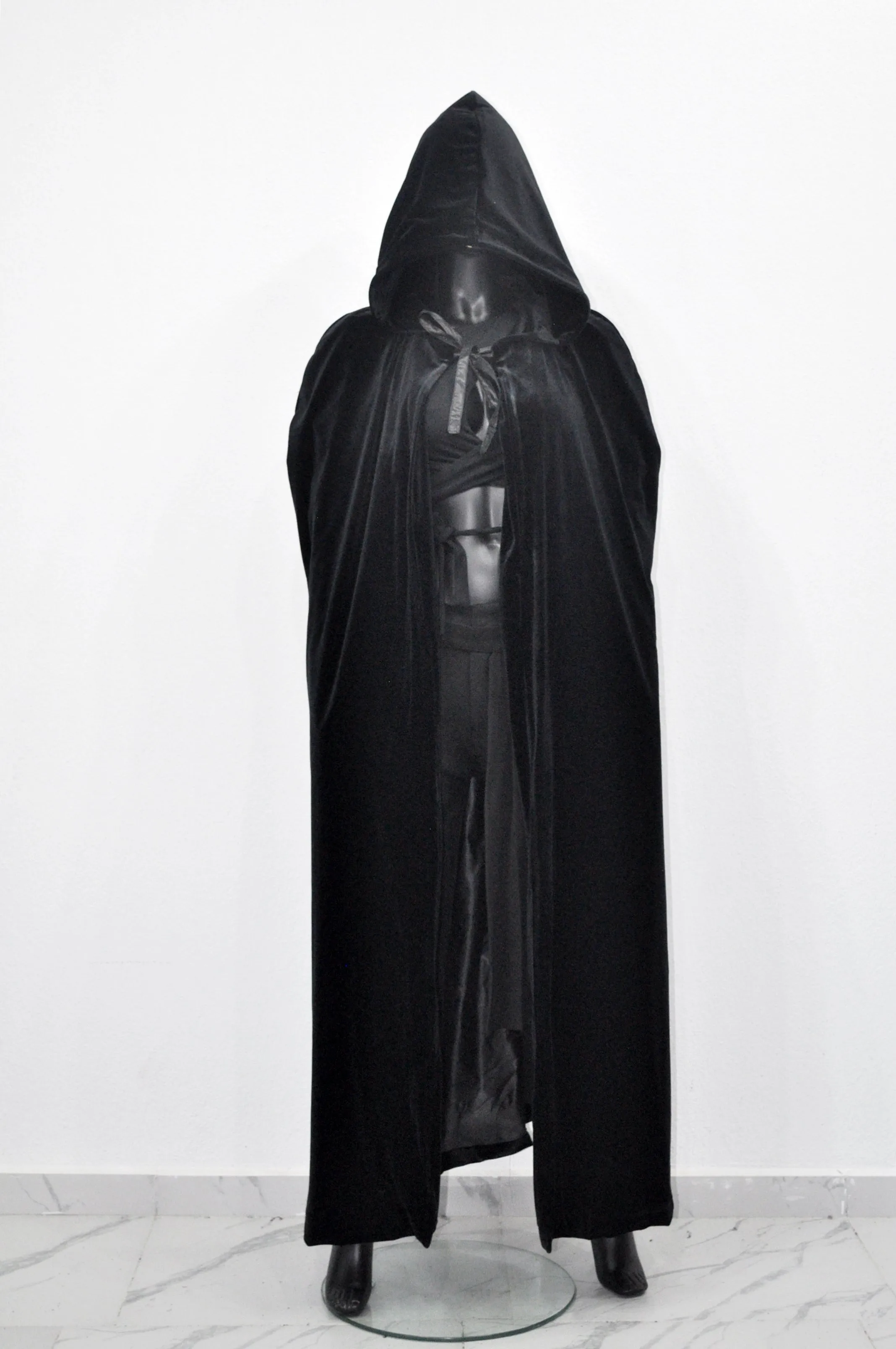 Halloween ! Punk Rave The Vampire's Wife The Crypt Crusader Velvet Cape with Satin Ties-BB940