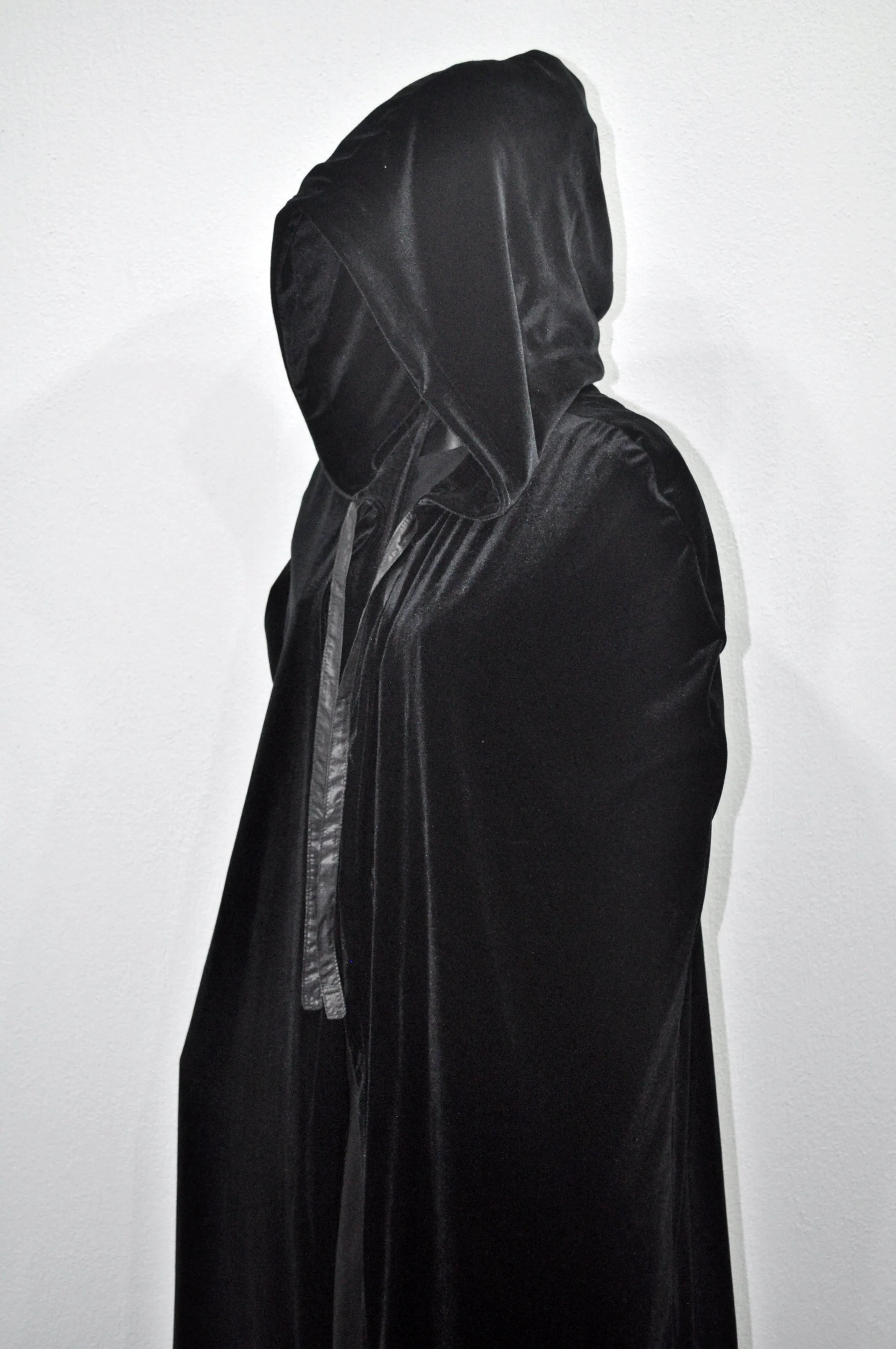 Halloween ! Punk Rave The Vampire's Wife The Crypt Crusader Velvet Cape with Satin Ties-BB940