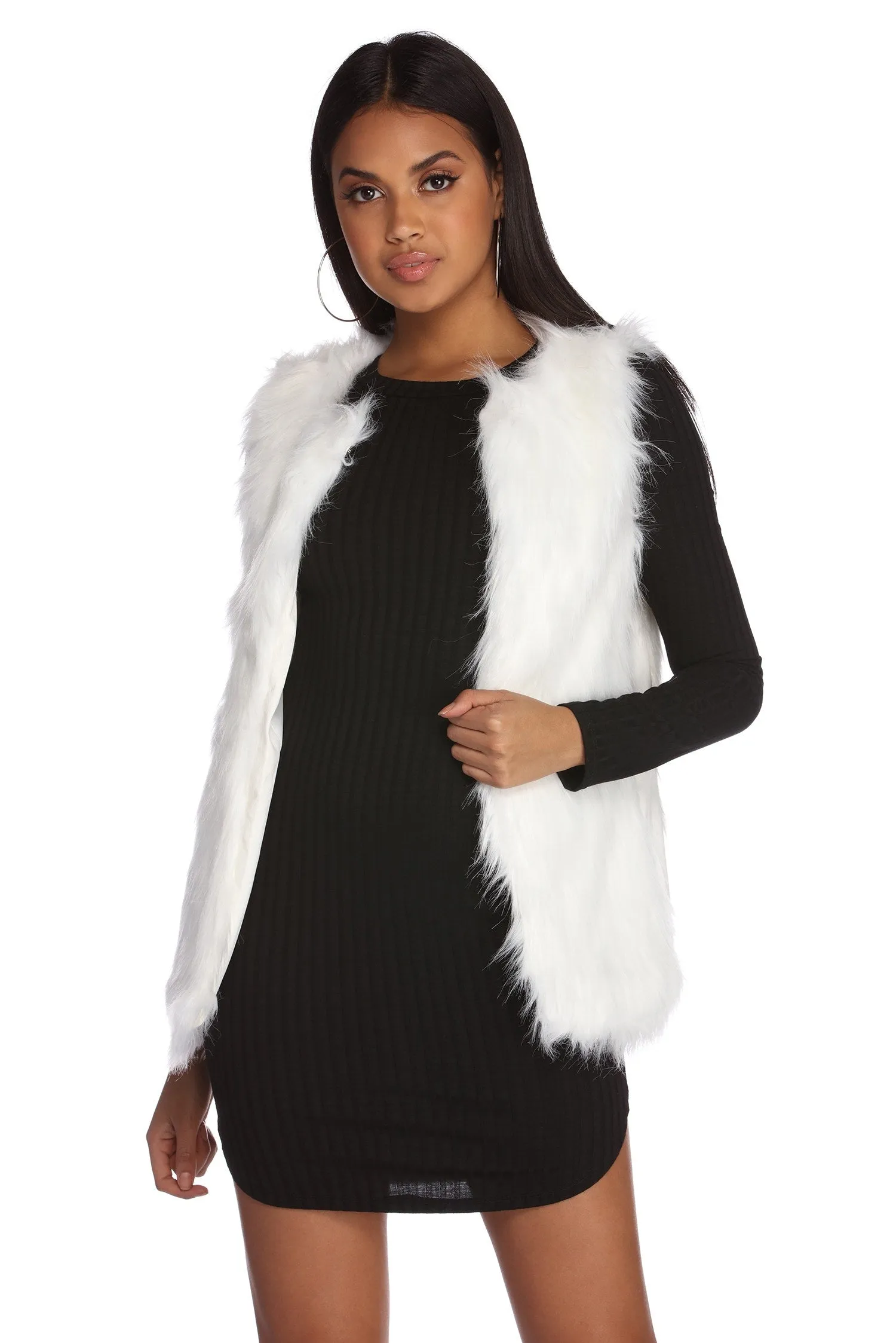 Here Faux A Good Time Fur Vest