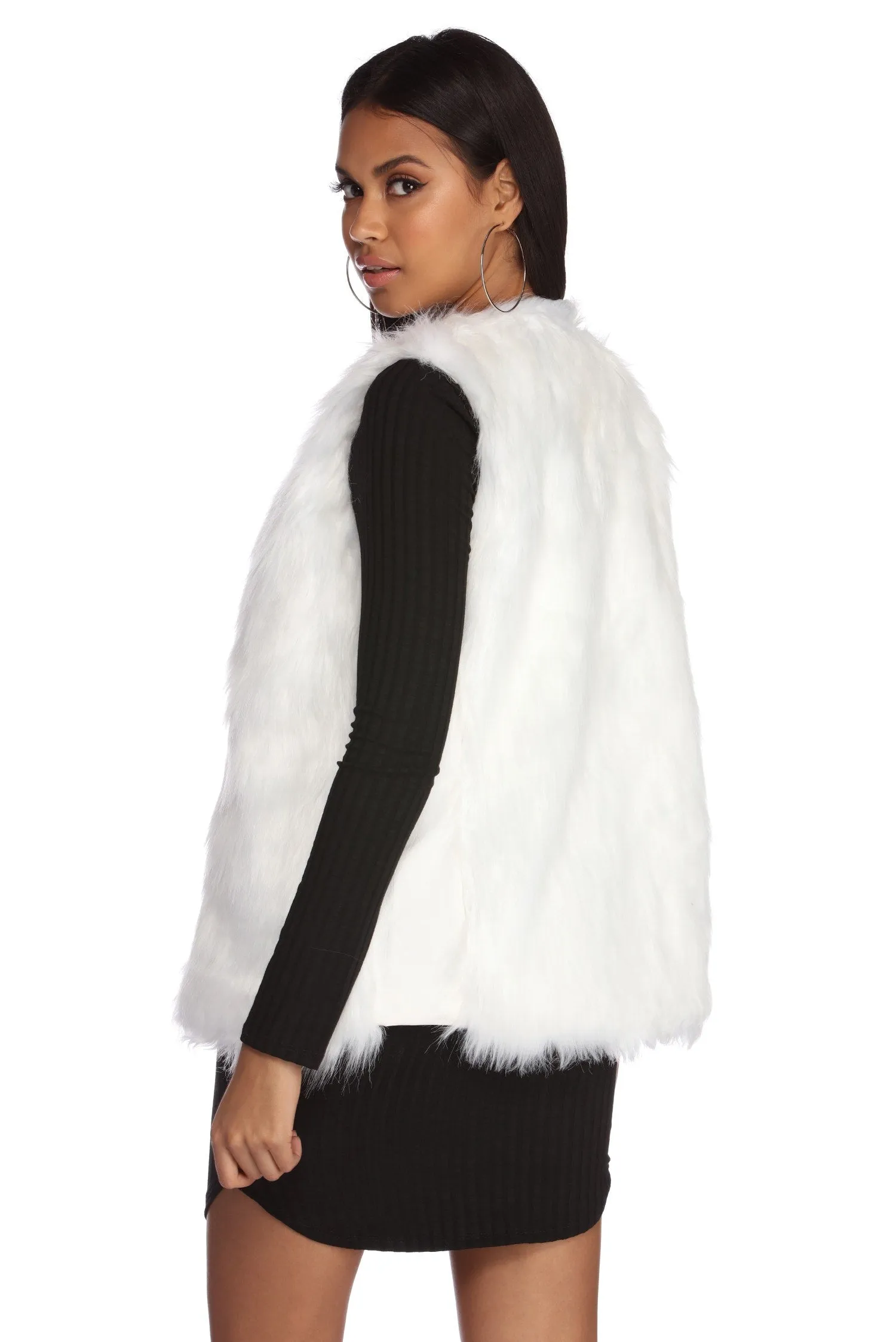 Here Faux A Good Time Fur Vest