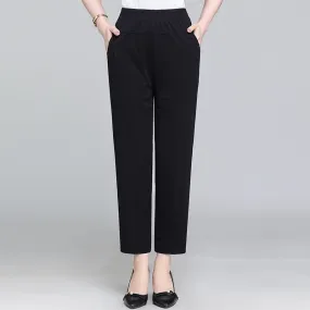 High Waist Cropped Trousers