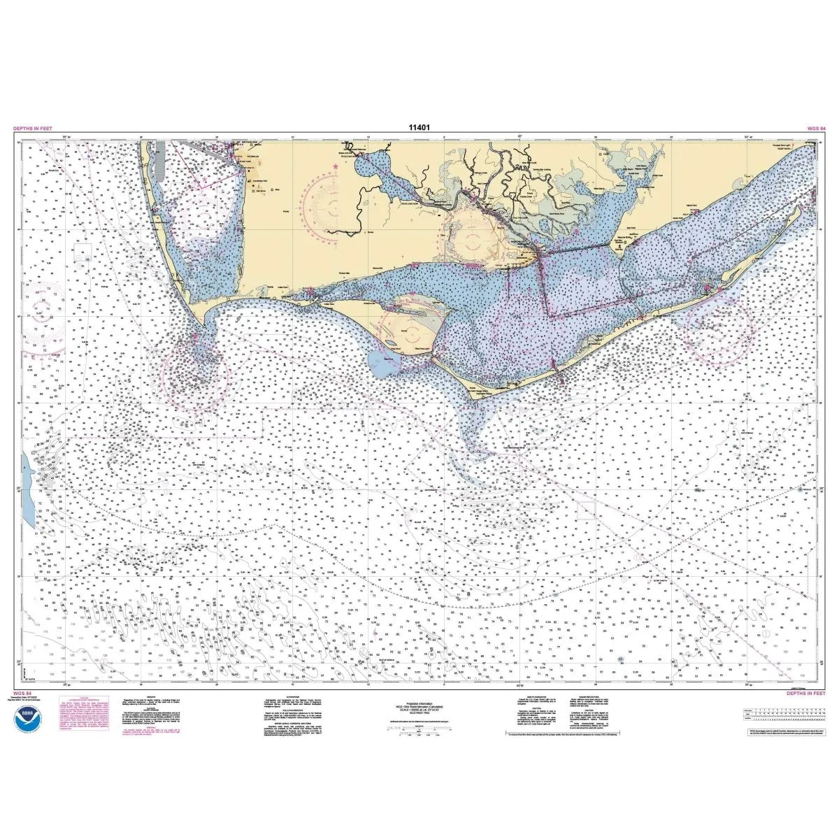 Historical NOAA Chart 11401: Apalachicola Bay to Cape San Blas