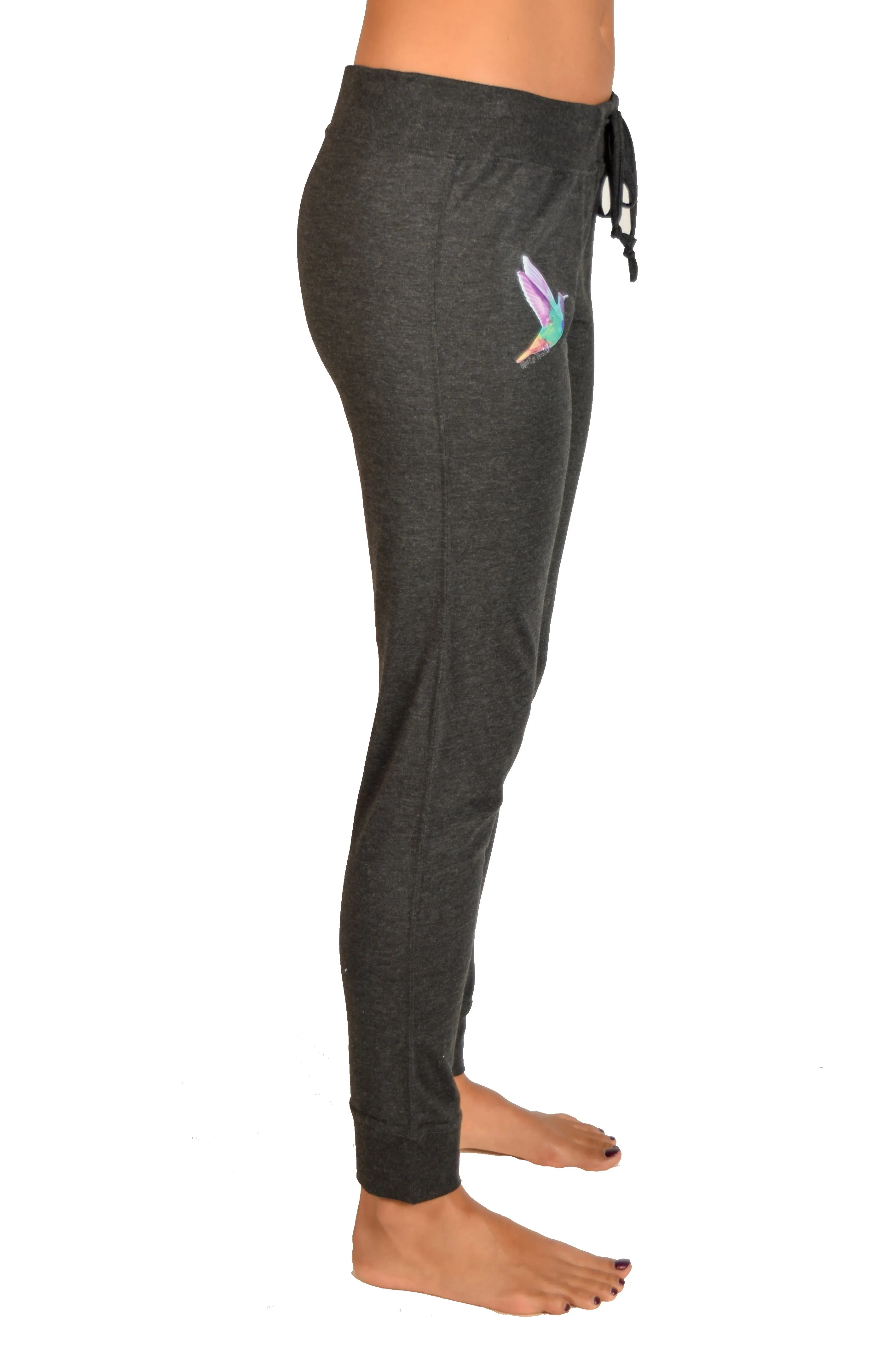 Humming Bird On Black Women's Jogger Pant