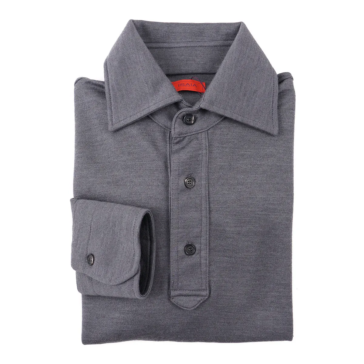 Isaia Cashmere-Silk Polo Sweater